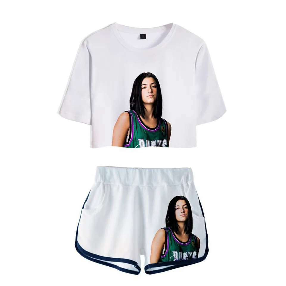 Женская футболка Hype House комплект из двух предметов короткие штаны 3D популярные