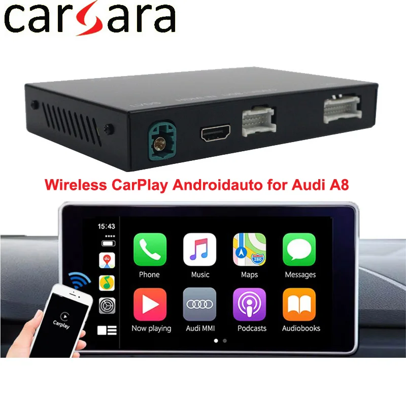 Billig 2020 EIN U D ICH A8 CarPlay Drahtlose Aktivator Box Bieten Freies Carplay Apps Unterstützung Siri Stimme Control Wireless Androidauto