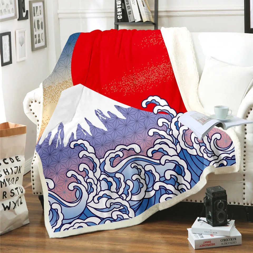 Шерстяное одеяло с цифровым принтом 3D модные одеяла ручной росписи для взрослых