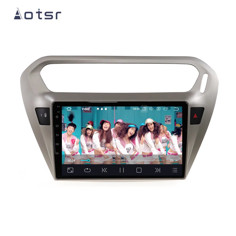 AOTSR Android 10 0 ОЗУ 4 Гб Восьмиядерный автомобильный dvd плеер для Citroen Elysee Peugeot 301 2014 + GPS BT