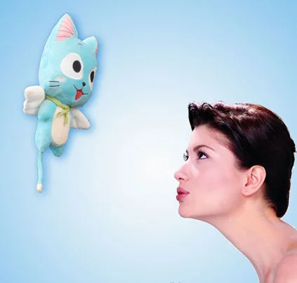 Популярная мультяшная Подушка Habby с хвостом феи милая плюшевая кукла подушка