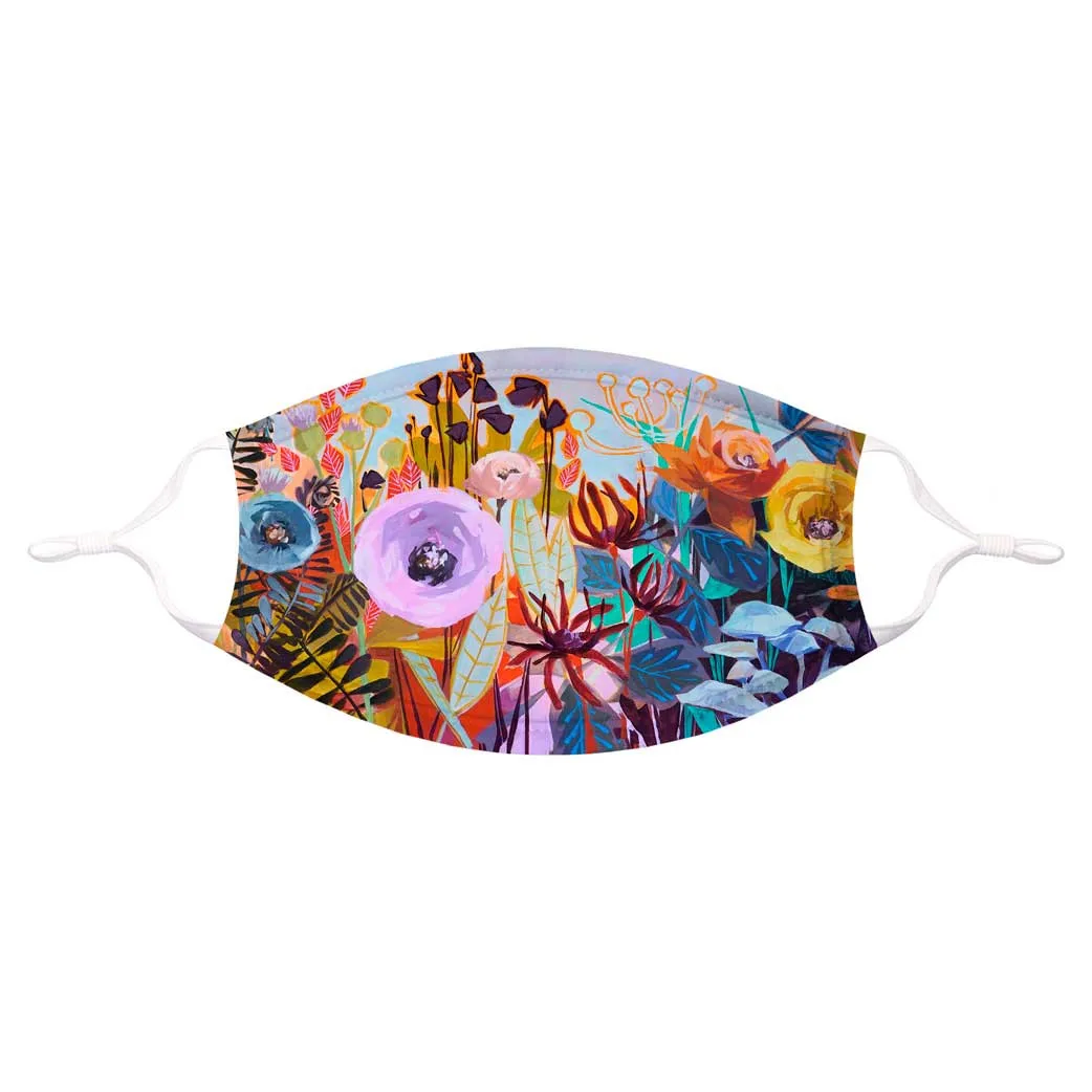 

In This Moment Unique Design Watercolour Flowers Bloom Printed Mouth Covering Washable Reusable Fabric Face Mask with Filter