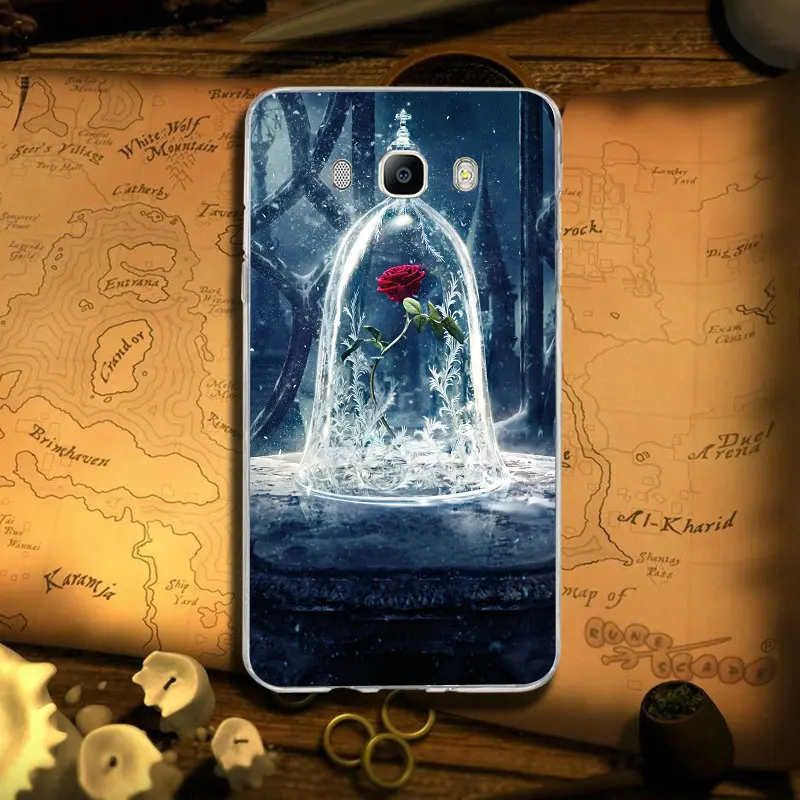 Красота девушка и зверь принцессы с рисунком розы для девочек Чехлы samsung Galaxy Note