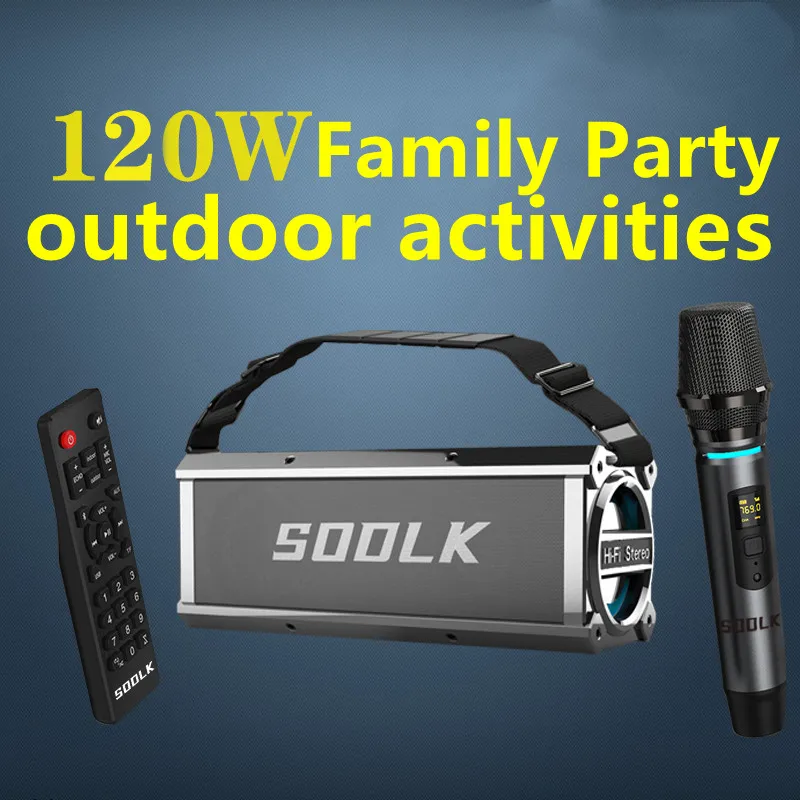 120W High Power Bluetooth speaker outdoor subwoofer portable wireless TWS stereo audio with microphone caixa de som | Электроника