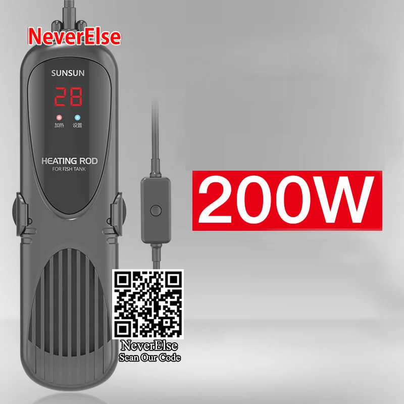 Oval 200W 22cm Цифровой водонагреватель для аквариума, регулятор температуры воды, погружной 50~ 1000 Вт, регулировка 20-34 градусов Цельсия, автоподогрев аквариума - Цвет: Oval 200W 22cm