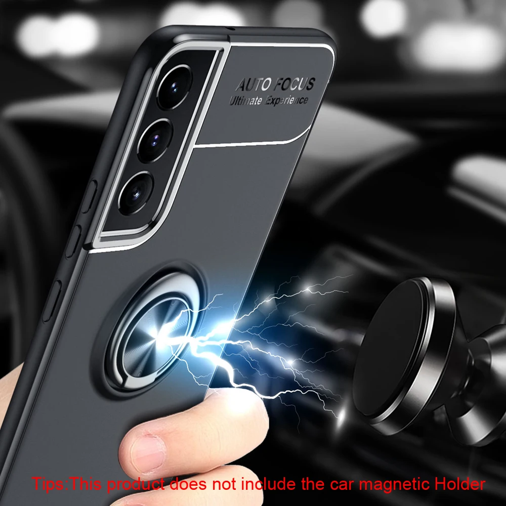 keysion shockproof case for samsung s22 ultra s22 s21 fe s20 plus silicone ring stand phone back cover for galaxy note 20 ultra free global shipping