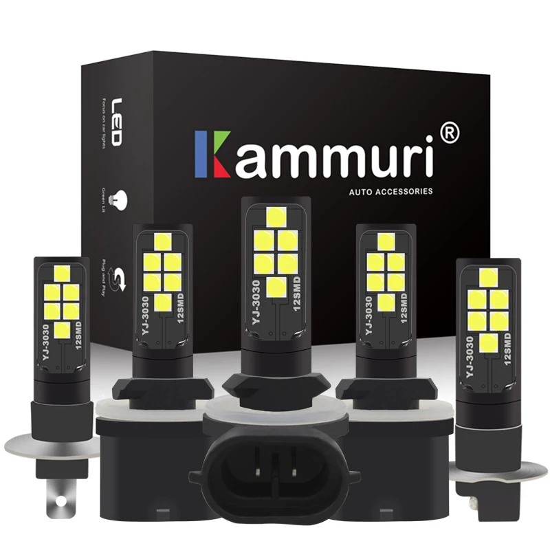 Белые светодиодсветодиодный лампы KAMMURI H1 H3 H27W H27 h27w2 h27w/2 881 880 h27w/1 h27w1 для