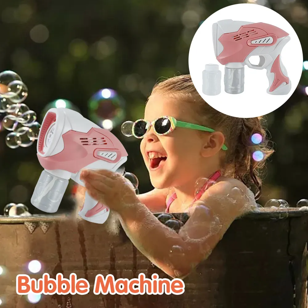 Детский автоматический пистолет для мыльных пузырей игрушки стрельбы уличный