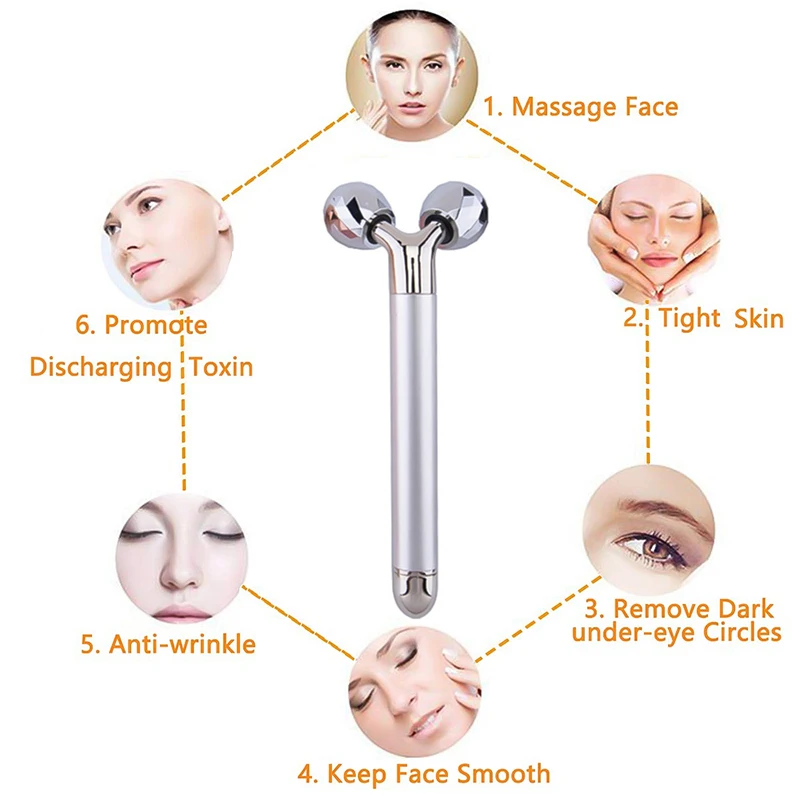 

3D Face Massage Lifting Anti Aging Energy Beauty Bar Facial Massager For Face Roller Gezichtsroller Body Relax Slimming Thin