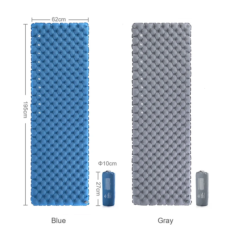 Туристический надувной матрас Naturehike нейлоновый портативный легкий двойной