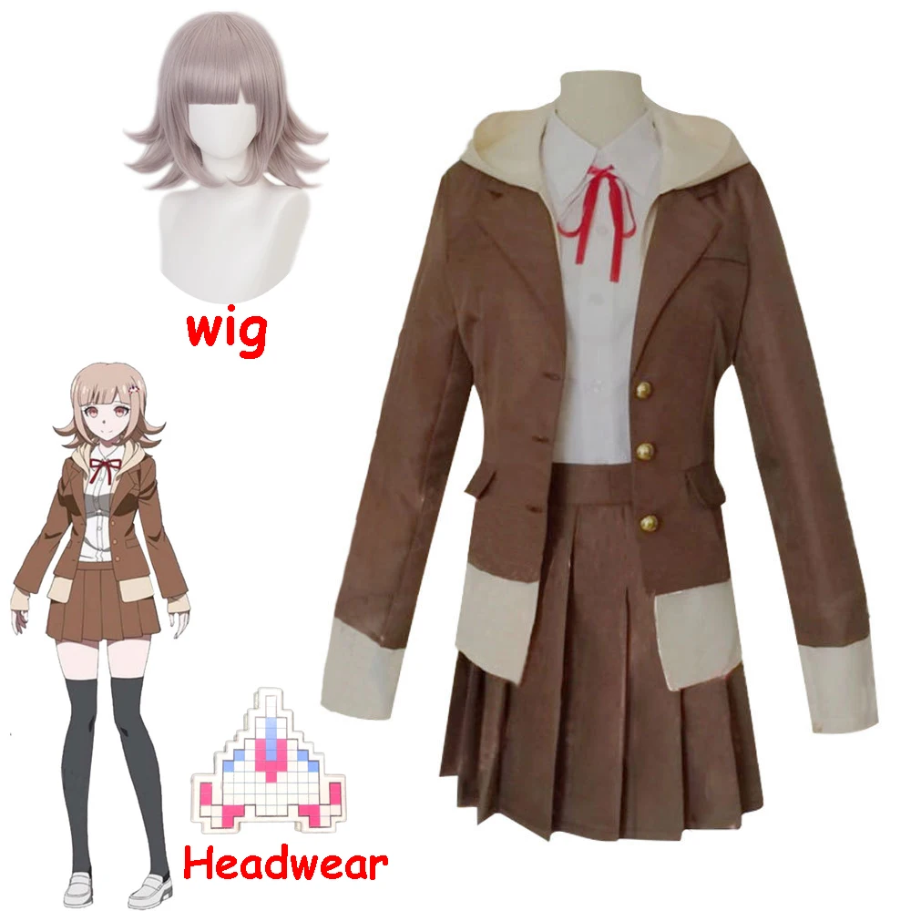 Danganronpa 3 The End of Hope's Peak High School Despair Arc Chiaki Nanami Uniform Short юбка костюм для косплея