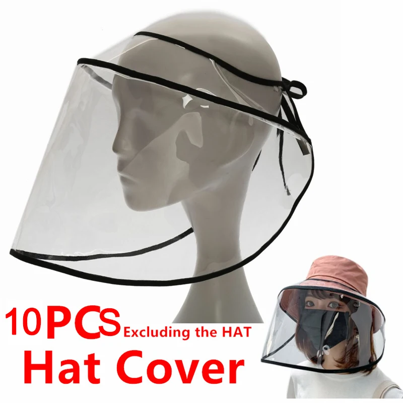 

10Pcs Anti-fog Face Protective Mask Hat Mask Splash Prevents Saliva Transmission Adult Kids Windproof Protective Face Mouth Mask
