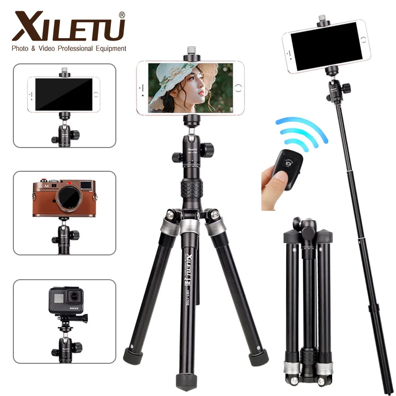 Селфи палка XILETU 3 в 1 мини штатив монопод Ручной Bluetooth с кольцевым светом