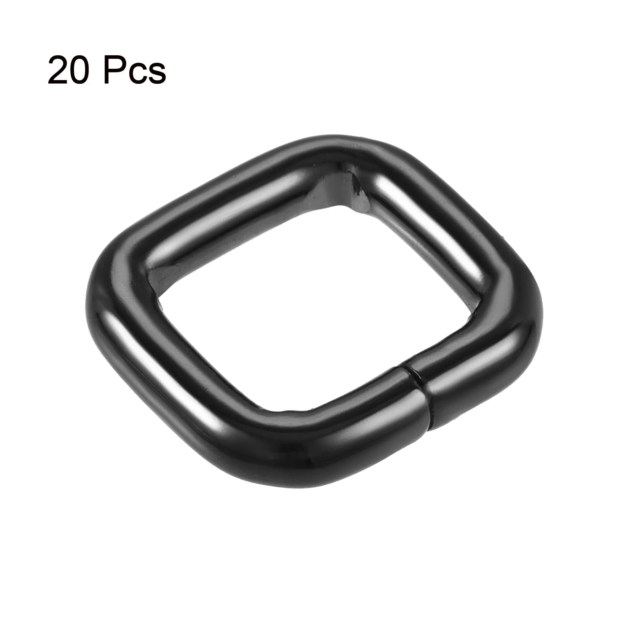 

Uxcell Metal Rectangle Ring Buckles 13x12mm for Bags Belts DIY Black 20pcs