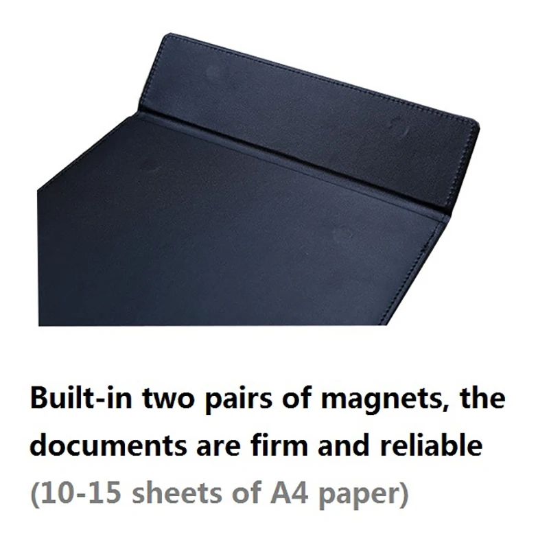 

1 Set PU Leather Business Clipboard, Paper Filing Folder Writing Desk Pad with Cup Coasters, Storage Office Clipboard