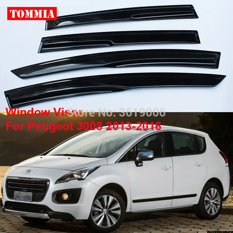 Tommia 1 комплект оконный козырек для защиты от ветра и дождя Peugeot 3008 2013 2016|rain window