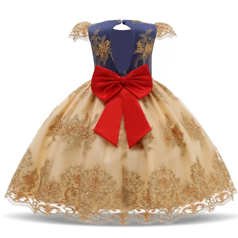 Girls Formal Gown Dress Christmas Elegant Princess Wedding Party Dresses For Kids Flower | Детская одежда и обувь