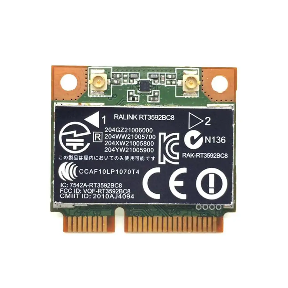 RALINK Rt3592 rt3592bc8 Двухдиапазонная 300 Мбит/с Wi Fi половинная мини PCI E Беспроводная N