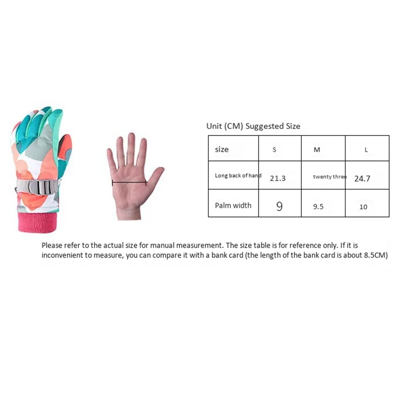 

WHeeL UP Kids Ski Gloves Winter Waterproof Non-Slip for Snowboarding