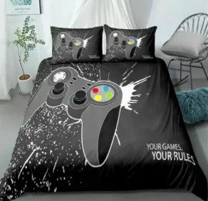 

New Style Play Game Printed 3 PCE Bedding Sets 3D Printing Quilt Cover And Pillowcase No Sheets Queen Bedding Set