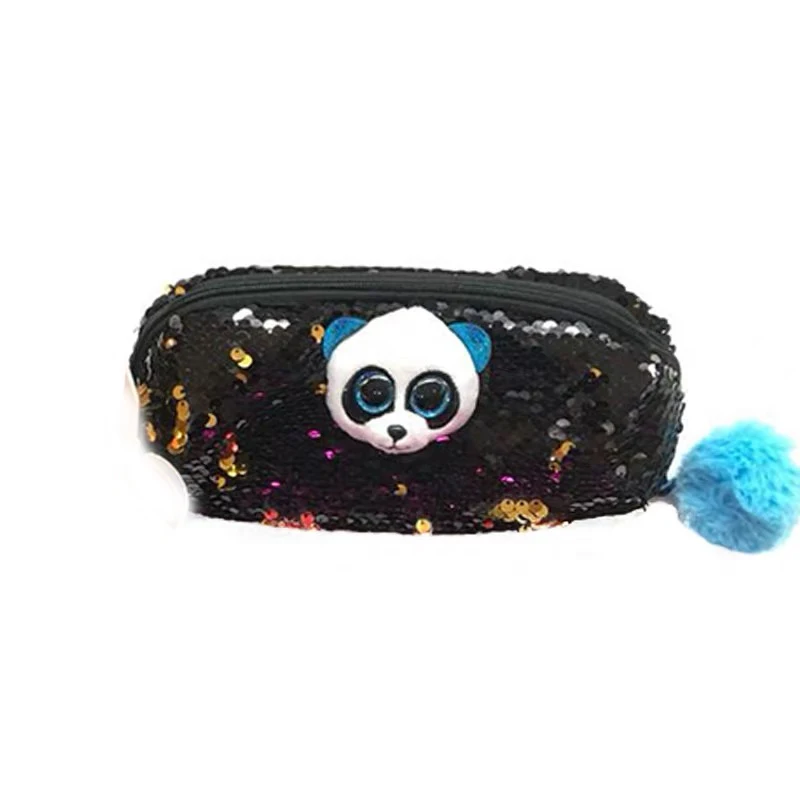 Пеналы 20 см Ty Beanie двусторонние пеналы с пайетками меняющие цвет единорог панда