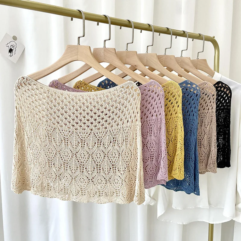 

Fake Collars for Women Crochet False Shirt Collar Female Blouse Sweater Neckline Detachable Lace-up Decor Collar Accessories