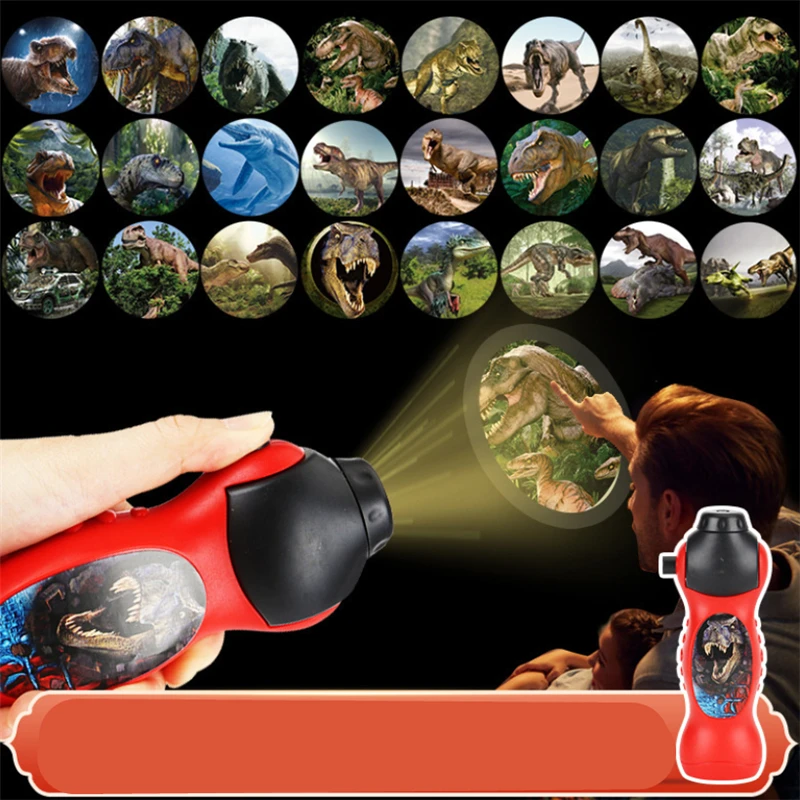 Динозавр Акула проектор фонарик история сна раннее образование модель детские