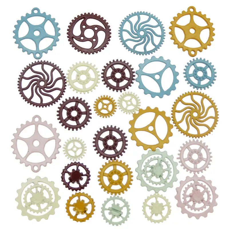 Подвески женские из сплава в стиле стимпанк разноцветные 10-30 мм 20 шт. | Украшения и