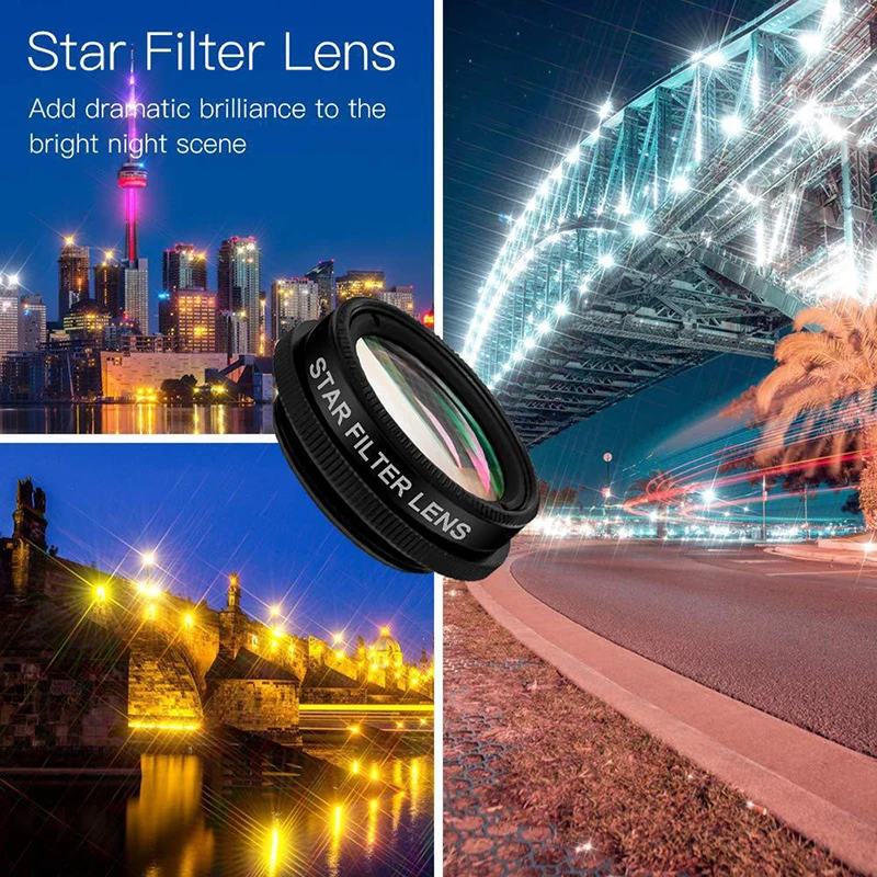 

10 in 1 Smartphone Camera Lens Kit Fisheye Wide Angle Macro Telescope