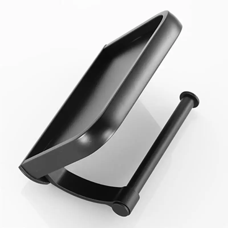 

Wall Mounted Space Aluminum Tissue Holder Bathroom Roll Paper Box Rack With Phone Storage Shelf Punch-free Installation