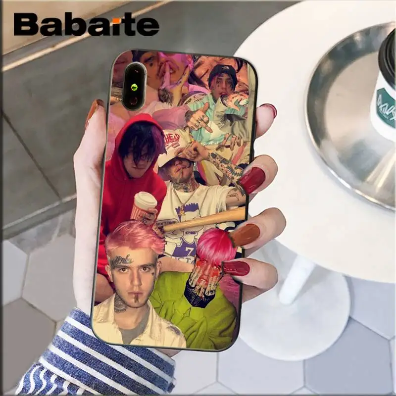 Babaite рэпер Lil открытым новоприбывшие черный чехол для мобильного телефона Айфона