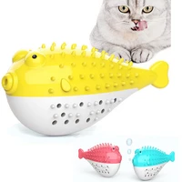 cat toy mint simulation fish catnip interactive toothbrush resistant chew clean teeth molars toys for cats