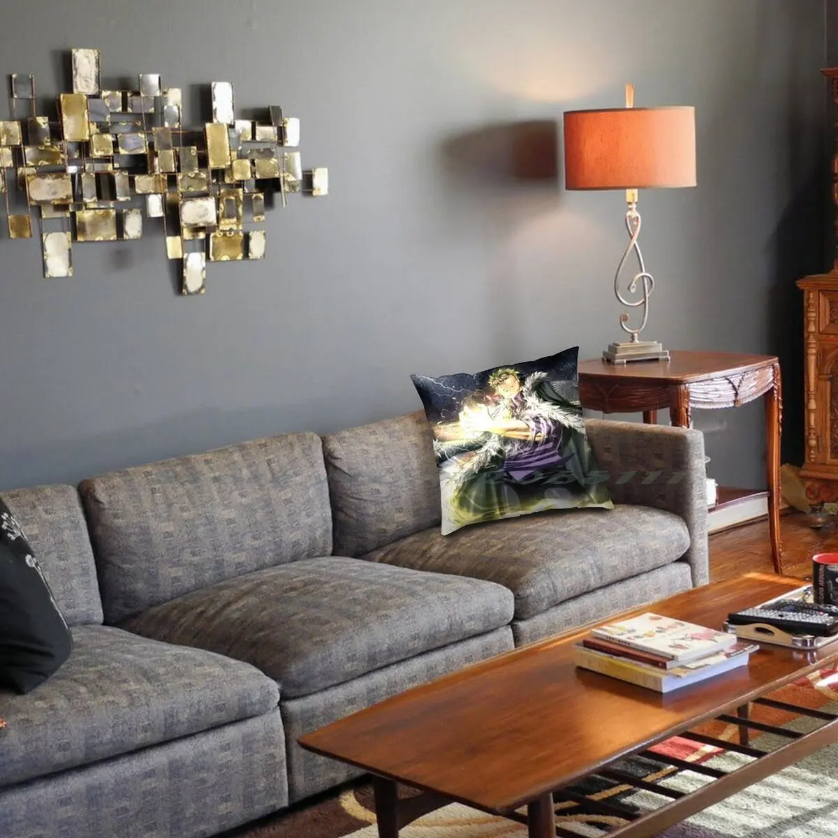 Laxus Pillow Case Throw Cover Cotton Linen Flax Fairy Tail Blue Bisca Freed Levy Lucy Natsu Gray Gajeel Juvia | Дом и сад