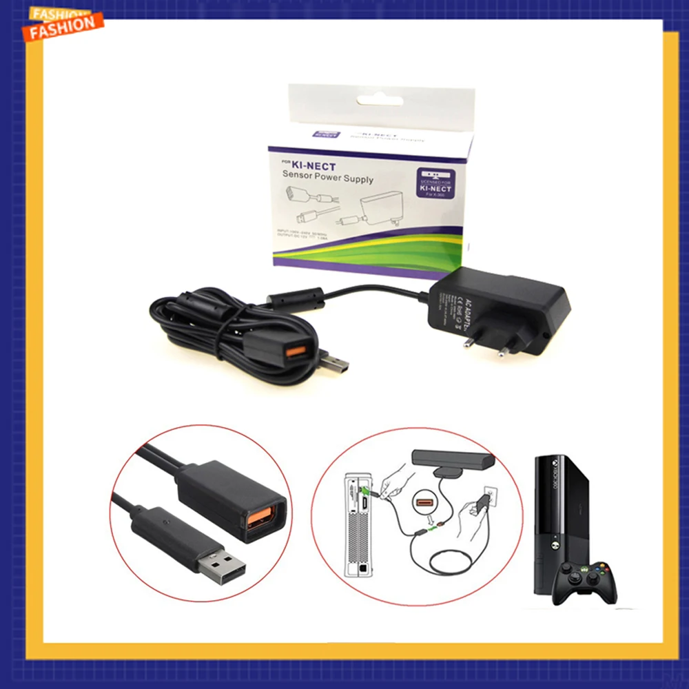 

Адаптер датчика Kinect 2021 для Xbox 360, адаптер питания переменного тока 100-240 В, зарядное устройство для Microsoft Xbox 360, Датчик Kinect