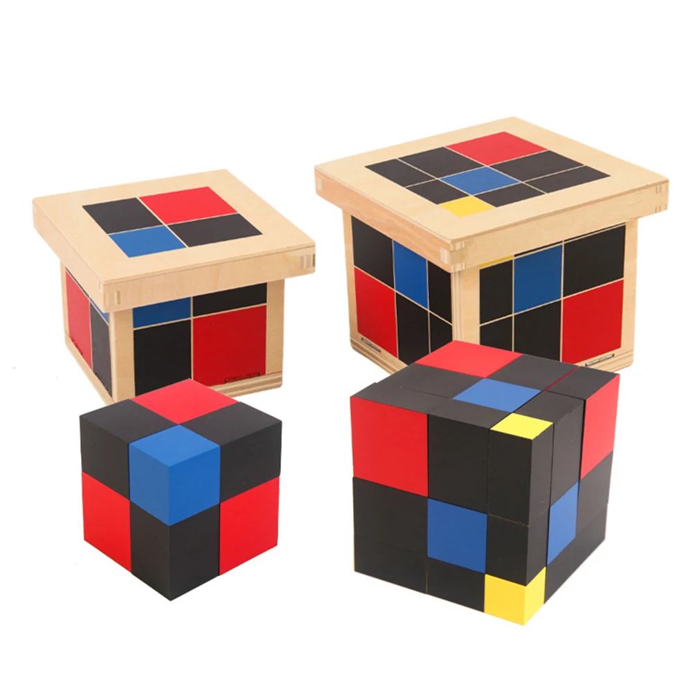 

Teaching Aids Set Preschool Education Montessori Toy Cube 3D Puzzles for Kids Puzzle Baby Early Educational Toy