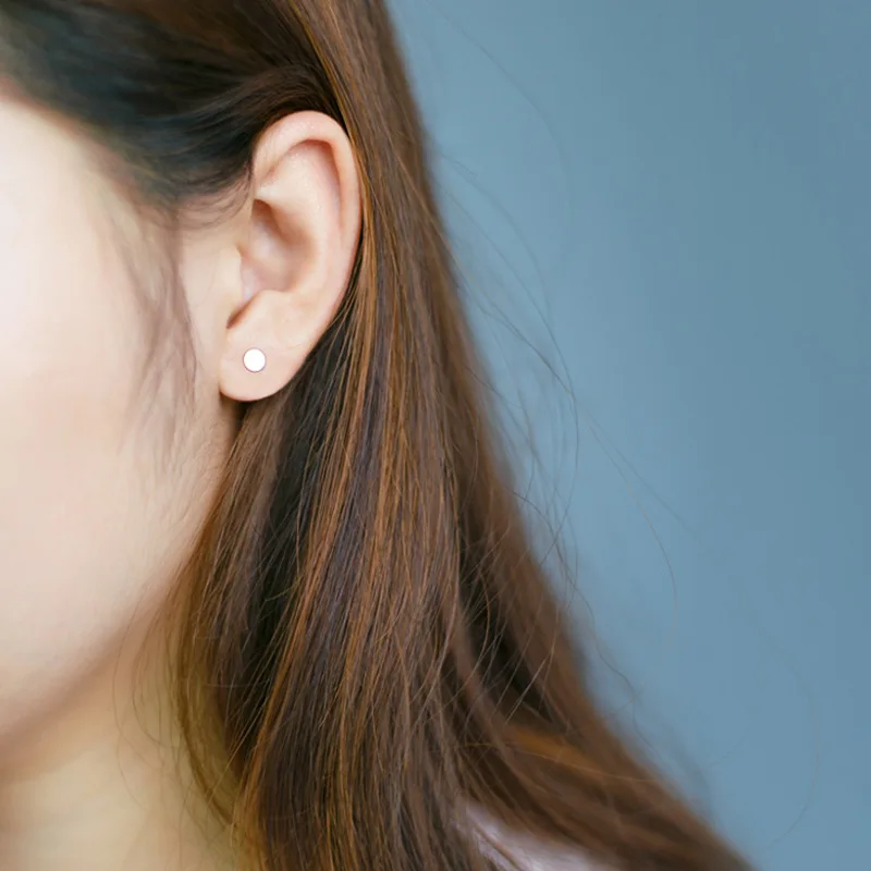 

XIYANIKE 925 Sterling Silver New Fashion Prevent Allergy Geometric Stud Earrings For Women Korean Style Small Jewelry Accessorie