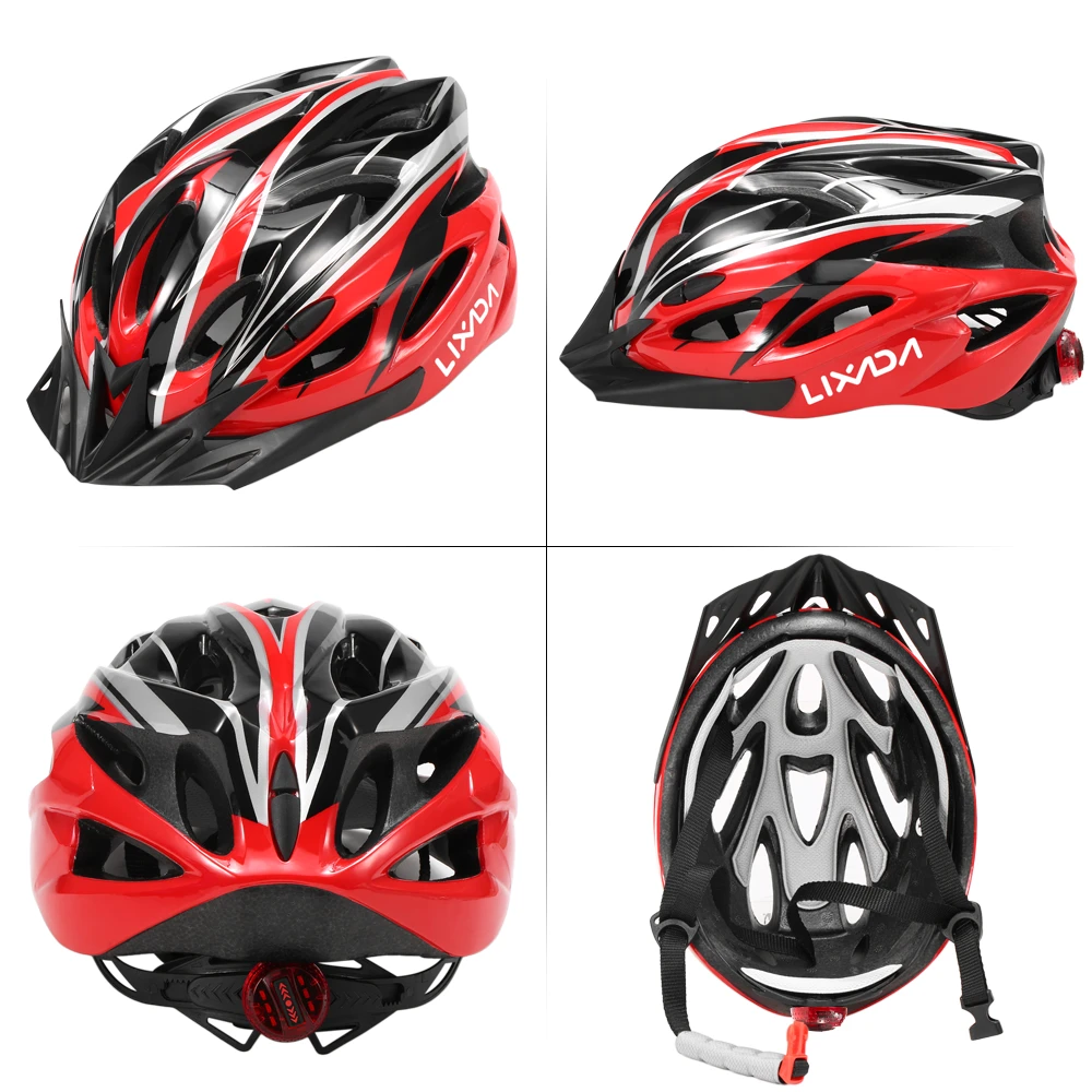 Светодиодный легкий шлем в форме формы для горного велосипеда велосипедный