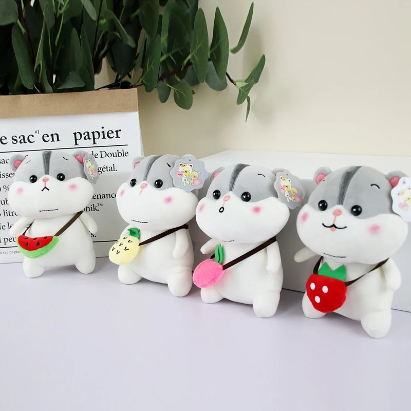 Новый милый плюшевый хомяк с фруктами мягкая плюшевая подушка в виде клубники