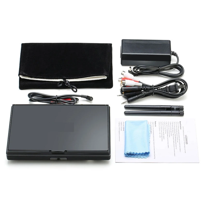 

MOOL FPV Monitor 5.8G 40CH 7 Inch Raceband 800X480 with DVR Build-in Batteryr Video Sn for FPV Multicopter EU Plug
