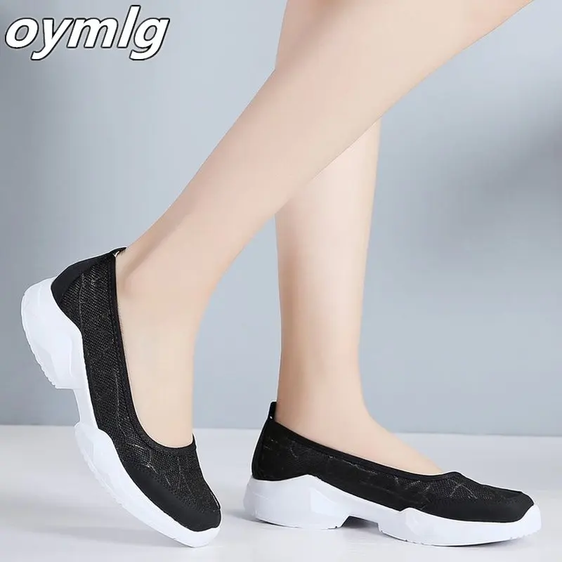 

2020 Autumn Flats Women Shoes Slip-on Breathable Casual Shoes Women Sneakers Fashion Flats Loafers Shoes for Mother