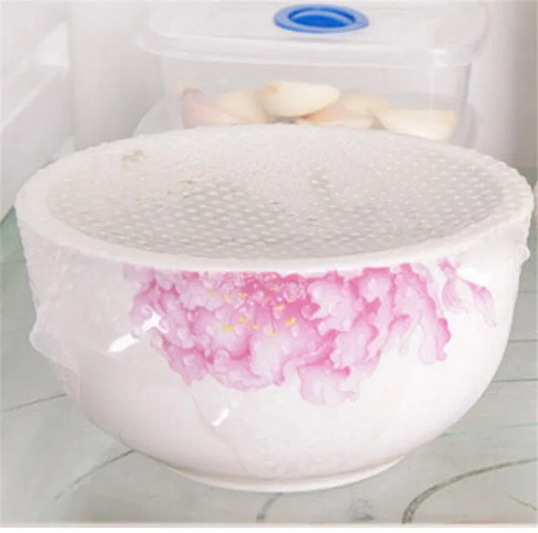 

1820 Food Grade Silicone Plastic Wrap Multi-functional Bowl Cover-Repeated Use Sealed Plastic Wrap 0.035