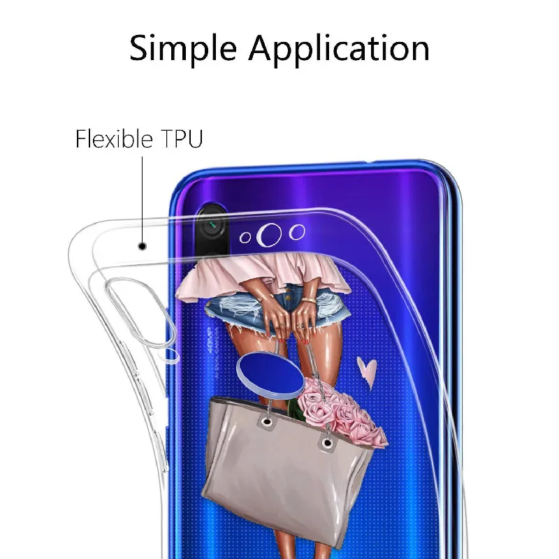 

Cosy Coffee Girls Bags Fashion For Xiaomi Mi Redmi Note 5 6 7 8 9 10 lite Pro Plus Soft TPU Crystal Slim Protective Clear Case