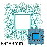 metal cutting dies hollow square pattern new decoration scrapbooking album paper card craft embossing diy template 8989mm