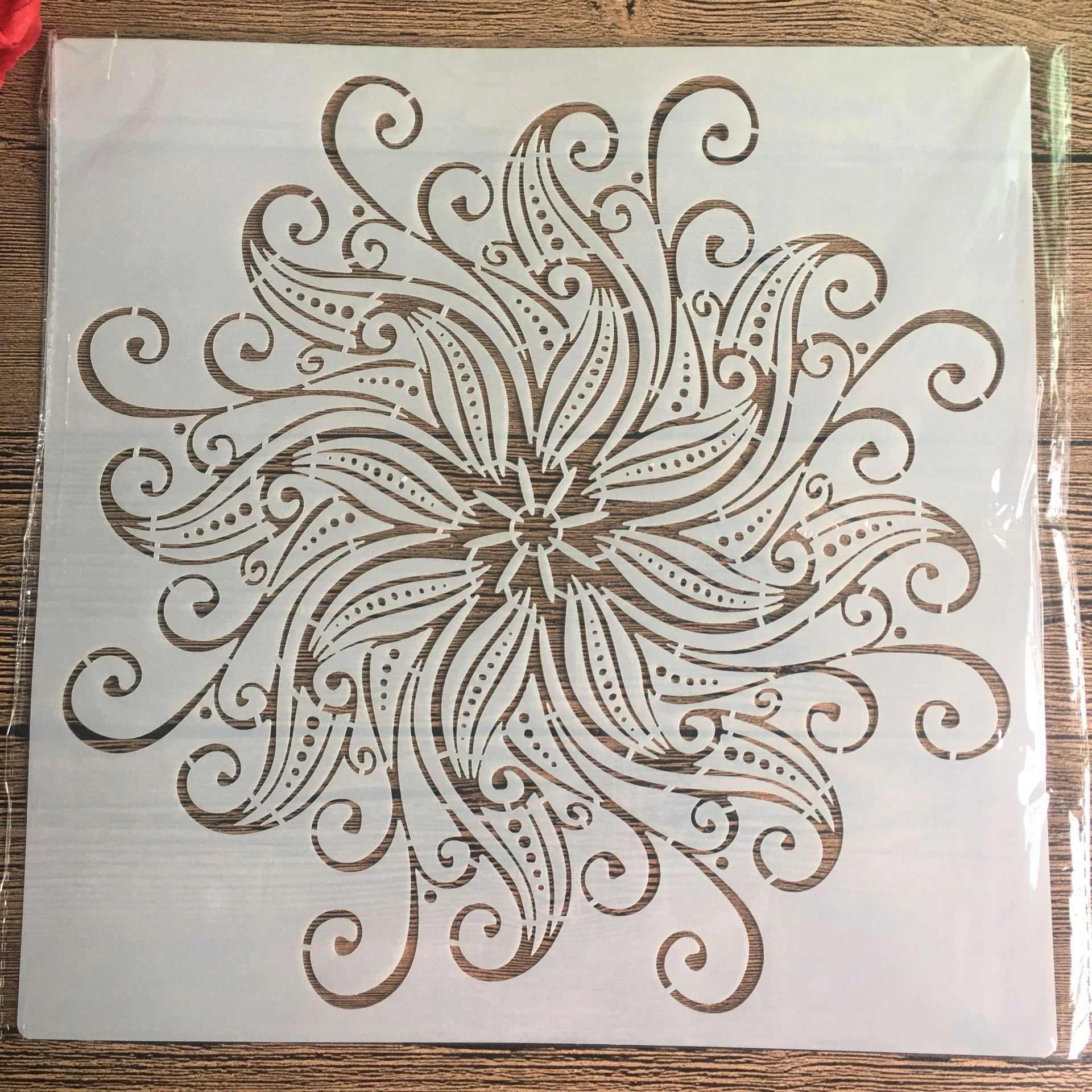 

30 *30cm size diy craft mandala mold for painting stencils stamped photo album embossed paper card on wood, fabric,wall 2021