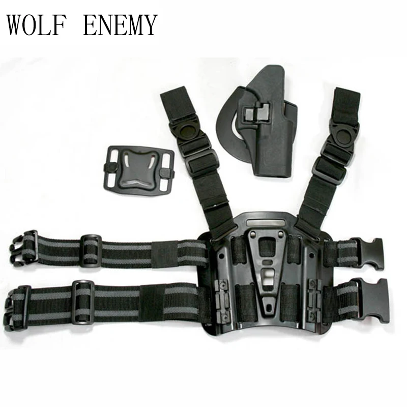 Тактическая Военная правая нога Бедро кобура W/Журнал фонарь Glock 17 19 22 23 31 32|thigh