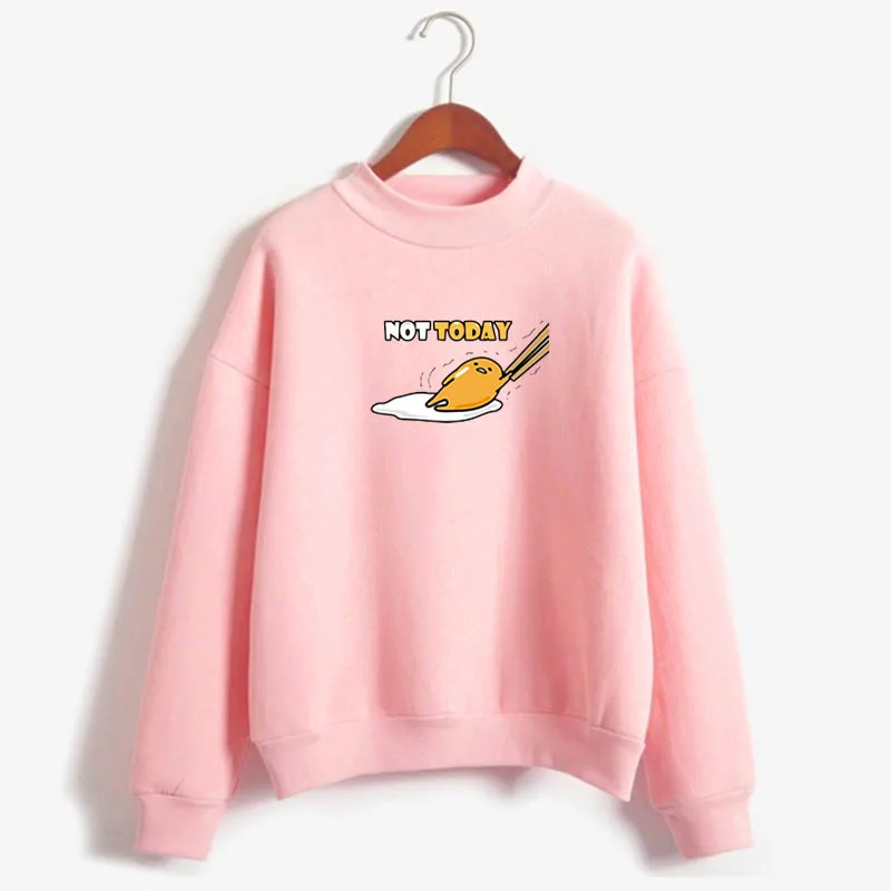 Новая Толстовка notoday gudetama Harajuku женская зимняя повседневная с коротким рукавом Япония Милая ленивая яйцо notoday Топы Одежда