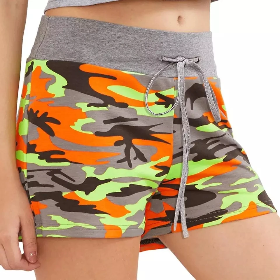 

Women New Sexy Beach Shorts Summer Outdoor Ladies Camouflage Loose Casual Elastic Waist Shorts Sports Mini Shorts Pants