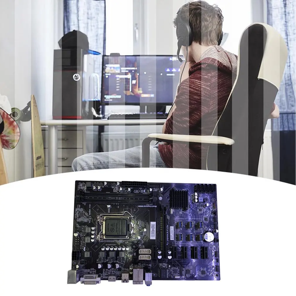 

JW B250P computer 11 card integrated graphics card multi-channel computing power mining motherboard