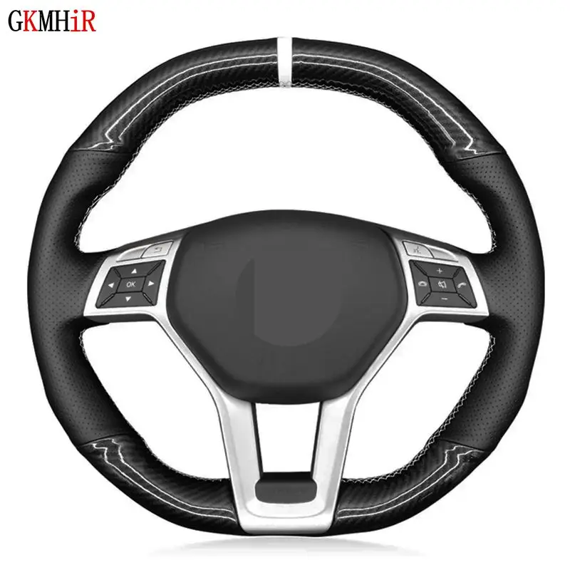 Чехол рулевого колеса автомобиля из углеродного волокна для Mercedes-Benz A45 CLA45 C63 E63 CLS63