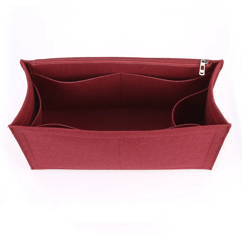 Bolsa de mano de fieltro para guardar cosm&eacute;ticos, bolso de mano para maquillaje, organizador de viaje, interior, para mam&aacute;, se adapta a Sunshine, M L-5